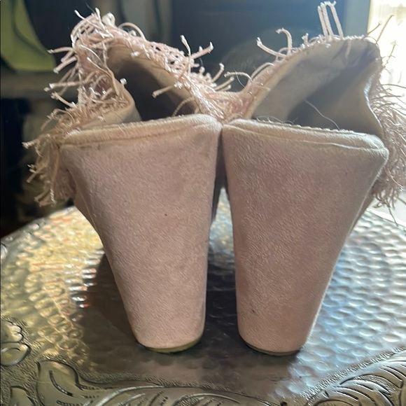 Nature Breeze Pink Wedges with Fringe Accent - Picture 3 of 4